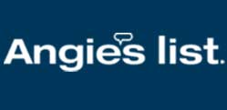 Angies list logo in blue color and white background